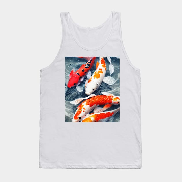 The Art of Koi Fish: A Visual Feast for Your Eyes 20 Tank Top by Painthat